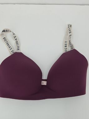 Victoria's Secret Deep Plum T-Shirt Bra with Logo Straps